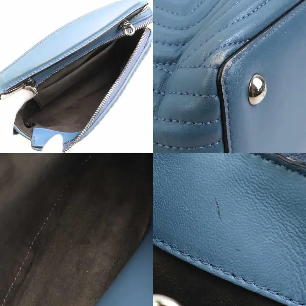 FENDI Blue Leather Shoulder Bag - Picture 3 of 5